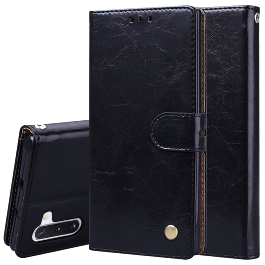 Business Style Oil Wax Texture Horizontal Flip Leather Case with Holder & Card Slots & Wallet
