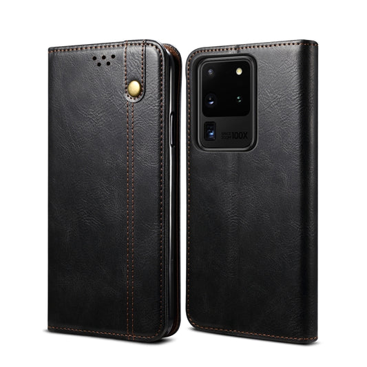 Simple Wax Crazy Horse Texture Horizontal Flip Leather Case with Card Slots & Wallet, For Samsung Galaxy S20 UItra, For Samsung Galaxy S20 FE, For Samsung Galaxy S20 Plus