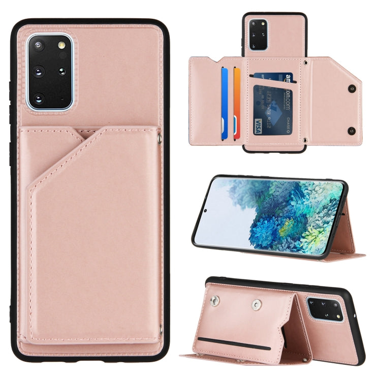 Skin Feel PU + TPU + PC Back Cover Shockproof Case with Card Slots & Holder & Photo Frame, For Samsung Galaxy A20 & A30, For Samsung Galaxy A31, For Samsung Galaxy A51, For Samsung Galaxy M51, For Samsung Galaxy M80s & A91, For Samsung Galaxy S20+