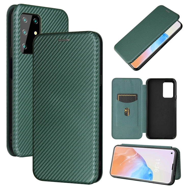 Carbon Fiber Texture Magnetic Horizontal Flip TPU + PC + PU Leather Case with Card Slot, For Samsung Galaxy A72 5G, For Samsung Galaxy A52 5G, For OPPO Reno5 Pro 5G, For Cubot X30