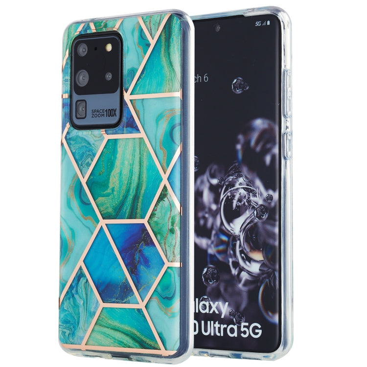 3D Electroplating Marble Pattern TPU Protective Case