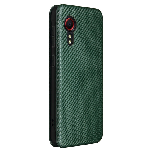 Carbon Fiber Texture Magnetic Horizontal Flip TPU + PC + PU Leather Case with Card Slot, For Samsung Galaxy Xcover 5, For Xiaomi Mi 10S