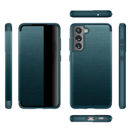 Shockproof Horizontal Flip Plain Leather Phone Case, For Samsung Galaxy S21 FE