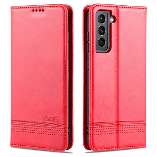 AZNS Magnetic Calf Texture Horizontal Flip Leather Case with Card Slots & Holder & Wallet, For Samsung Galaxy S21 FE
