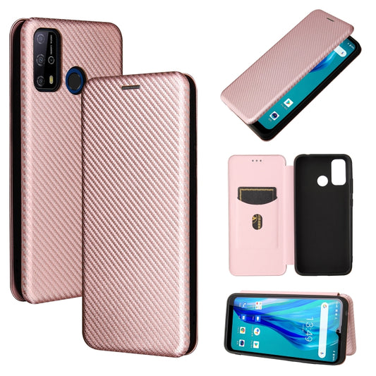 Carbon Fiber Texture Magnetic Horizontal Flip TPU + PC + PU Leather Case with Card Slot, For Oukitel C23 Pro, For Samsung Galaxy A22 4G, For ZTE Libero 5G