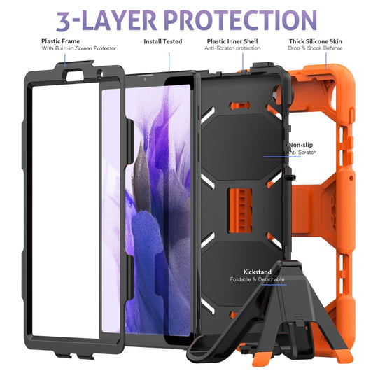 Shockproof Colorful Silicon + PC Protective Case with Holder & Pen Slot