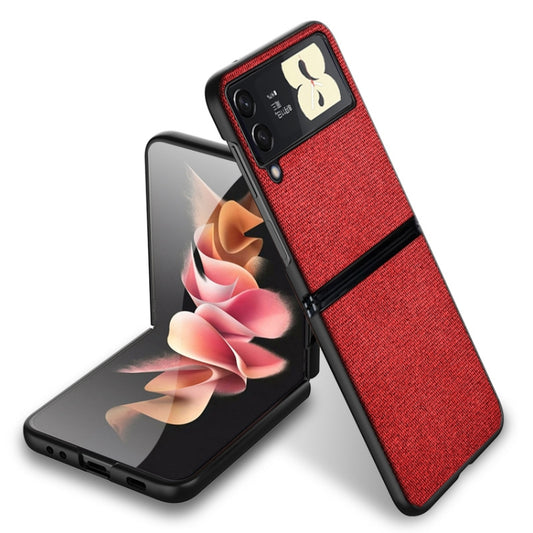 Sea Sand Cloth Texture Shockproof PC+ TPU Protective Case, For Samsung Galaxy Z Flip3 5G