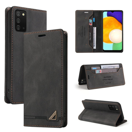 For Samsung Galaxy A03s 166mm Skin Feel Anti-theft Brush Horizontal Flip Leather Case with Holder & Card Slots & Wallet(Brown), For Samsung Galaxy A03s 166mm