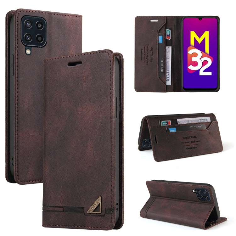 Skin Feel Anti-theft Brush Horizontal Flip Leather Case with Holder & Card Slots & Wallet, For Samsung Galaxy M32