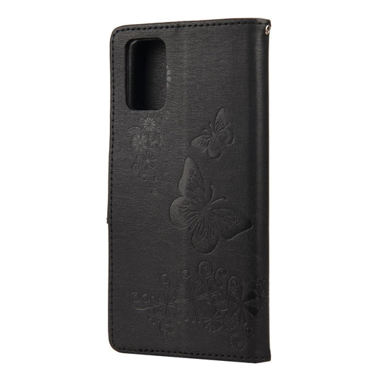 Vintage Embossed Floral Butterfly Pattern Horizontal Flip Leather Case with Card Slot & Holder & Wallet & Lanyard, For Samsung Galaxy A03s 166mm
