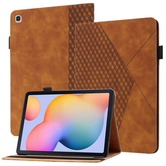 Rhombus Skin Feel Horizontal Flip Tablet Leather Case with Card Slots & Holder, For Samsung Galaxy Tab S6 Lite SM-P610/T615, For Samsung Galaxy Tab A 10.1 2019 T510, For Samsung Galaxy Tab A7 10.4 2020 T500/T505