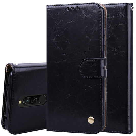 Business Style Oil Wax Texture Horizontal Flip Leather Case, with Holder & Card Slots & Wallet