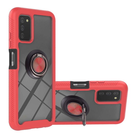 Starry Sky Solid Color Series Shockproof PC + TPU Phone Case with Ring Holder & Magnetic Function