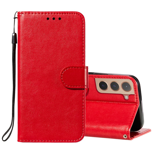 Solid Color Leather Phone Case with Holder & Card Slots & Wallet & Lanyard, For Samsung Galaxy S22 5G, For Samsung Galaxy S22 Ultra 5G, For Samsung Galaxy S22+ 5G, For Xiaomi Redmi Note 11, For Xiaomi Redmi Note 11 Pro
