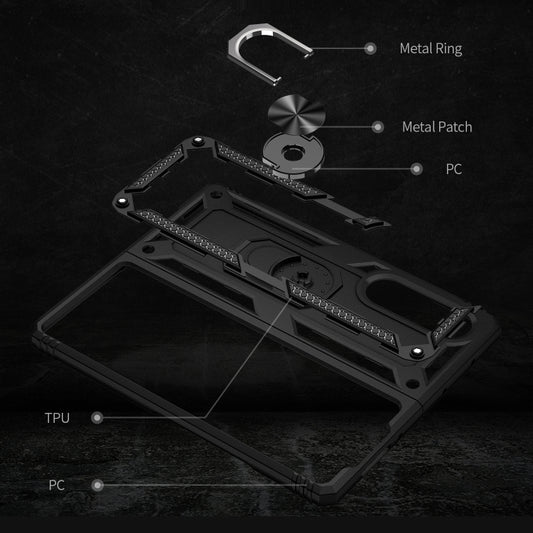 Shockproof TPU + PC Phone Case with Rotating Holder, For Samsung Galaxy Z Fold3 5G