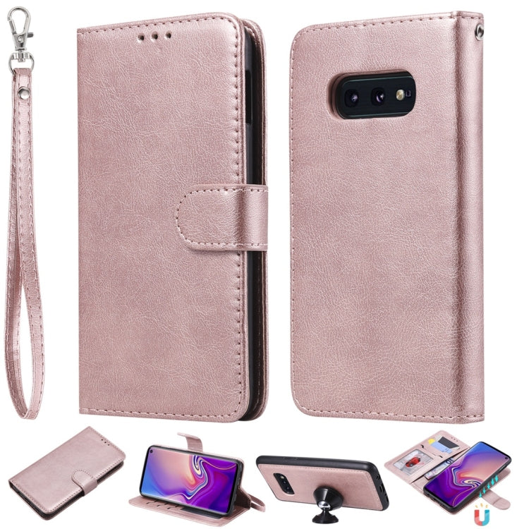 Solid Color Horizontal Flip Protective Case with Holder & Card Slots & Wallet & Photo Frame & Lanyard, For Galaxy S10, For Galaxy S10e
