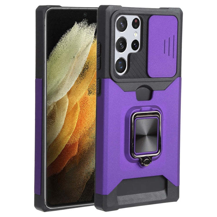 Sliding Camera Cover Design PC + TPU Shockproof Phone Case with Ring Holder & Card Slot, For Motorola Moto G Pure, For Samsung Galaxy A13 5G, For Samsung Galaxy S22 5G, For Samsung Galaxy S22+ 5G, For Samsung Galaxy S22 Ultra 5G