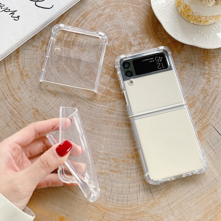 For Samsung Galaxy Z Flip4 Transparent TPU Shockproof Phone Case , For Samsung Galaxy Z Flip4