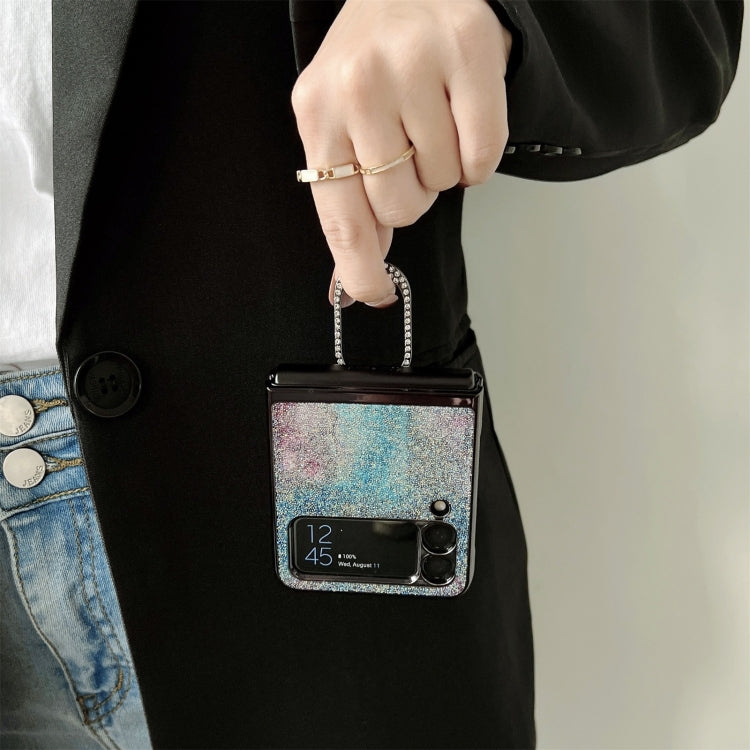 Shinning Diamond Ring Holder Phone Case, For Samsung Galaxy Z Flip3 5G