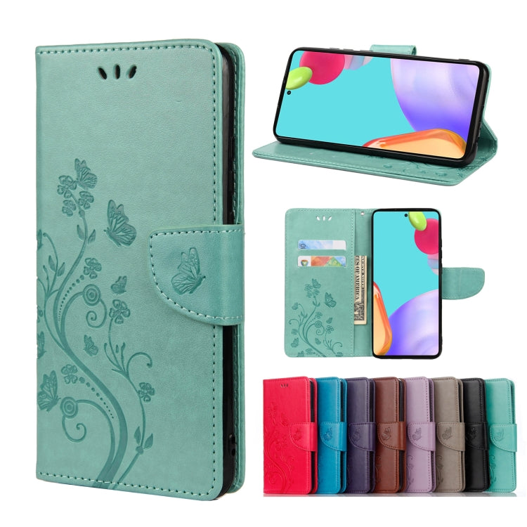 Butterfly Flower Pattern Flip Leather Phone Case, For Samsung Galaxy A23 5G