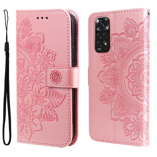 7-petal Flowers Embossing Pattern Horizontal Flip Leather Case, For Xiaomi Redmi Note 11 4G(Global), For Xiaomi Redmi Note 11 Pro 4G, For OPPO Realme 9i / A36 4G / A76 4G(Global), For OPPO Realme 9 Pro+, For OPPO Realme GT2 Pro
