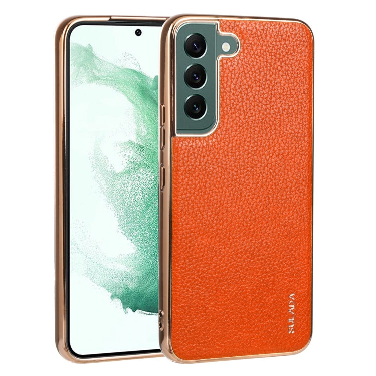 SULADA Shockproof TPU + Handmade Leather Phone Case, For Samsung Galaxy S22 5G, For Samsung Galaxy S22 Ultra 5G, For Samsung Galaxy S22+ 5G