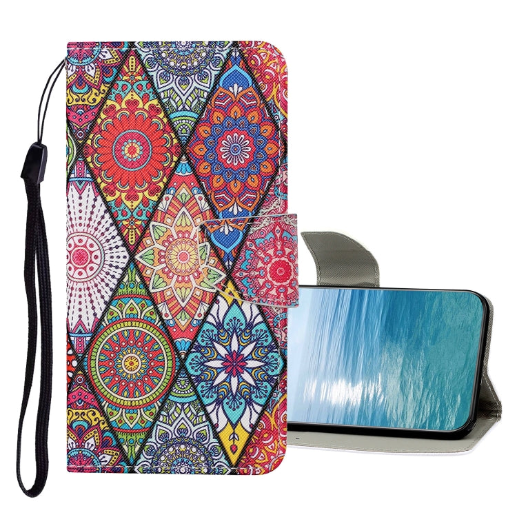 Colored Drawing Pattern Flip Leather Case