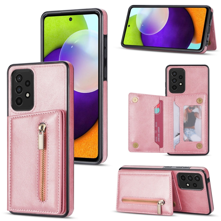 Zipper Card Holder Phone Case, For Samsung Galaxy S22 Ultra 5G, For Samsung Galaxy A53 5G