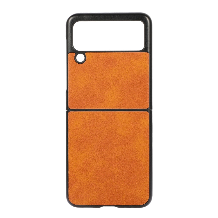 Two-color Calf Texture PU Phone Case, For Samsung Galaxy Z Flip3 5G