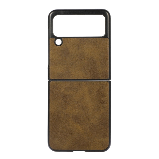 Two-color Calf Texture PU Phone Case, For Samsung Galaxy Z Flip3 5G