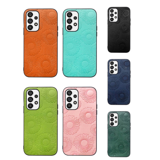 Sunflower Pattern PU+TPU+PC Shockproof Phone Case, For Samsung Galaxy A13 4G, For Samsung Galaxy A23 4G, For Samsung Galaxy A33 5G, For Samsung Galaxy A53 5G, For Samsung Galaxy A73 5G