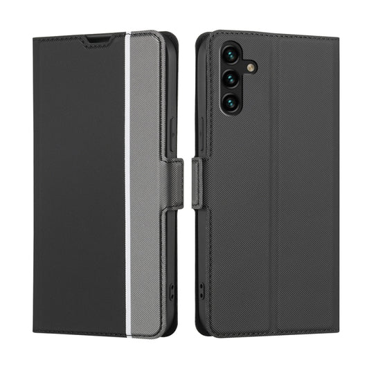 Twill Texture Side Button Leather Phone Case