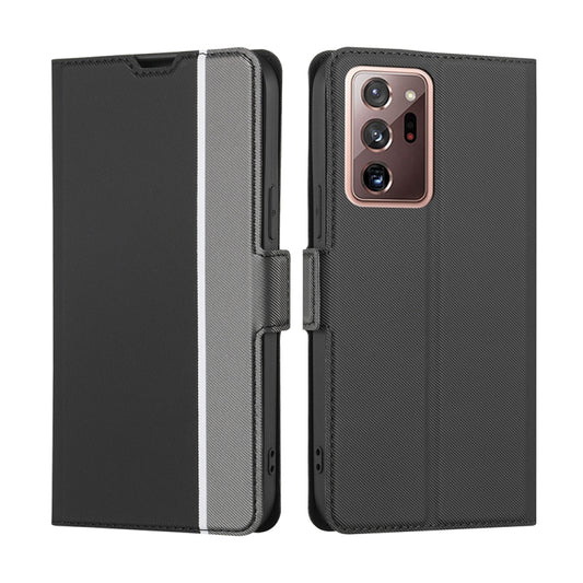 Twill Texture Side Button Leather Phone Case