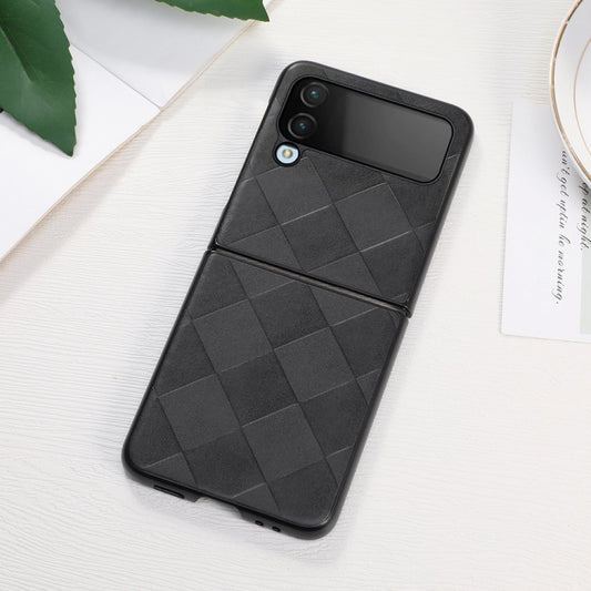 Weave Plaid PU Phone Case, For Samsung Galaxy Z Flip4