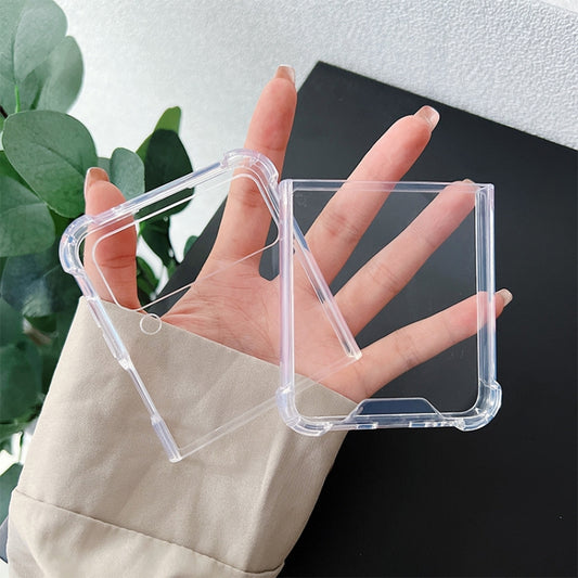 Shock-resistant Transparent Acrylic Phone Case, For Samsung Galaxy Z Flip4