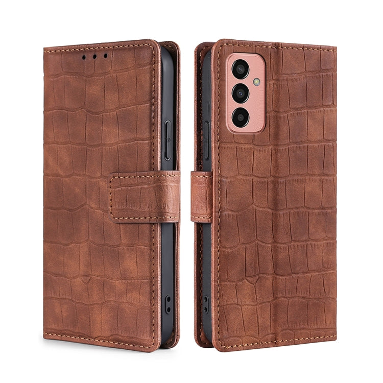 Skin Feel Crocodile Magnetic Clasp Leather Phone Case