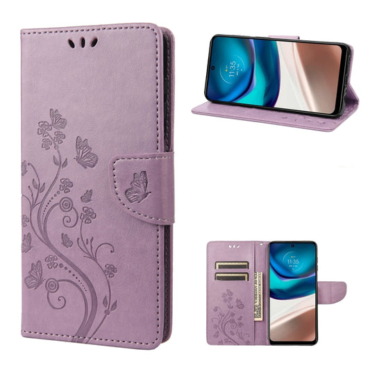 Butterfly Flower Pattern Flip Leather Phone Case, For Motorola Moto G42, For OnePlus 10T, For Samsung Galaxy A04, For Asus Zenfone 9