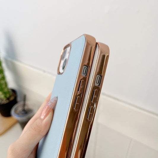 Waves Series Nano Electroplating Genuine Leather Phone Case, For iPhone 14 Pro, For iPhone 14 Pro Max, For iPhone 13 Pro, For iPhone 13 Pro Max, For Samsung Galaxy Z Flip4