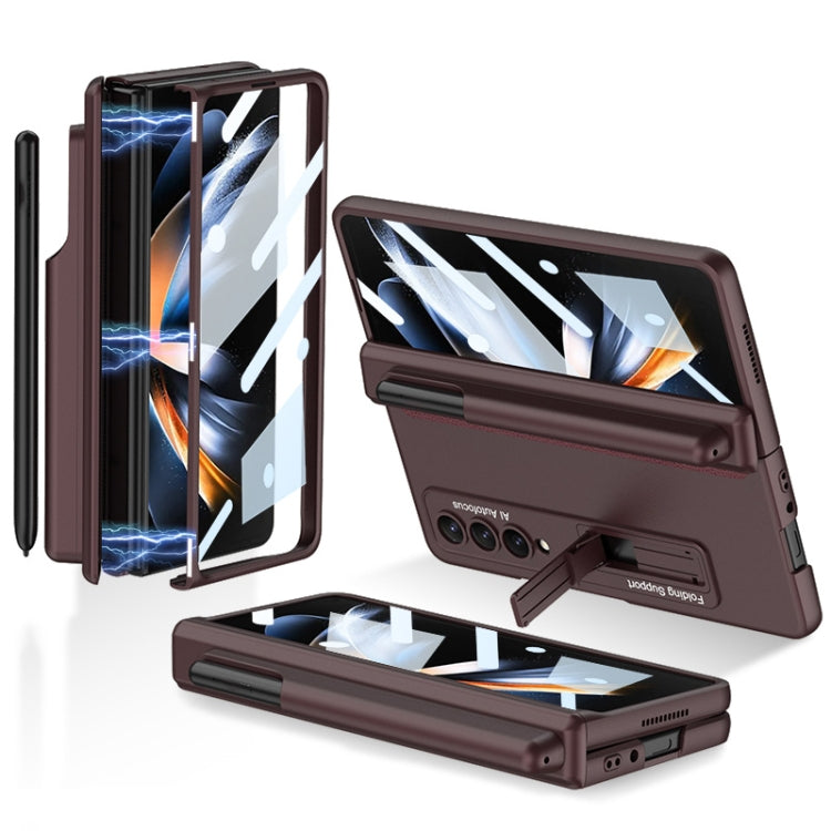 GKK Magnetic Hinge Flip Phone Case with Pen Holder & Holder, For Samsung Galaxy Z Fold4