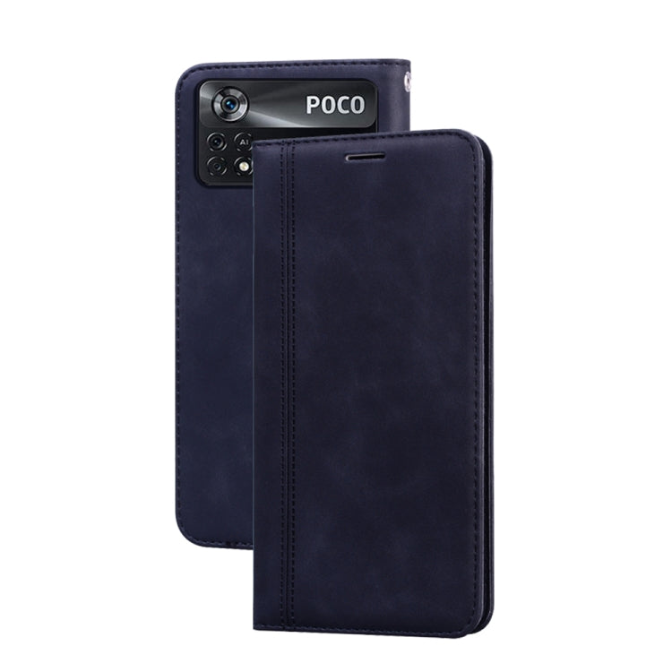 Frosted Business Magnetic Horizontal Flip PU Phone Case