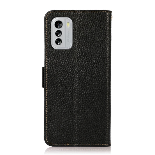 KHAZNEH Side-Magnetic Litchi Genuine Leather RFID Phone Case, For Nokia G60 5G, For Samsung Galaxy S23+ 5G, For Samsung Galaxy S23 5G, For Samsung Galaxy S23 Ultra 5G