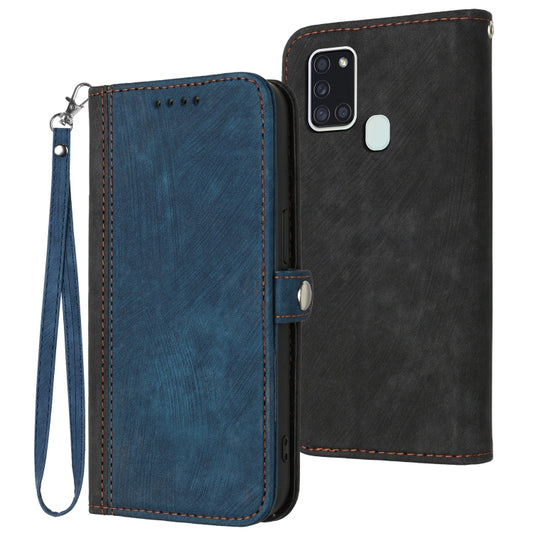 Side Buckle Double Fold Hand Strap Leather Phone Case