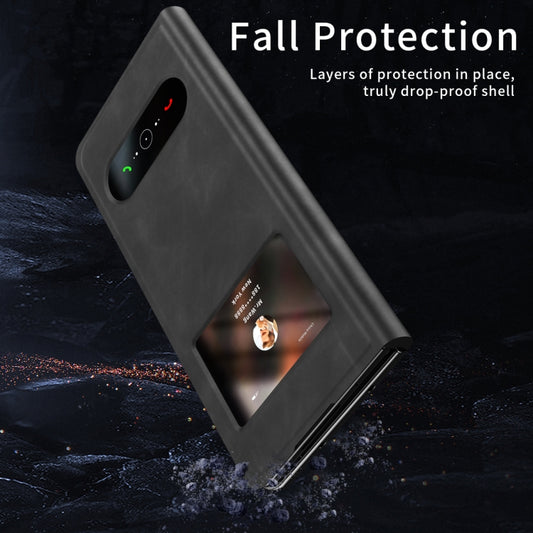 Mature Window View Flip Leather Phone Case