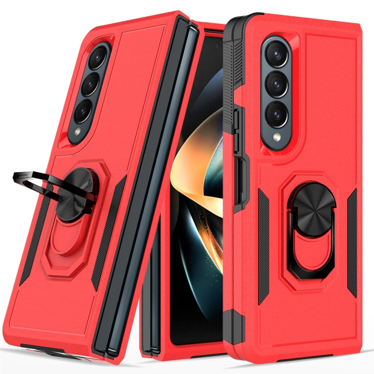 2 in 1 PC + TPU Shockproof Phone Case with Ring Bracket