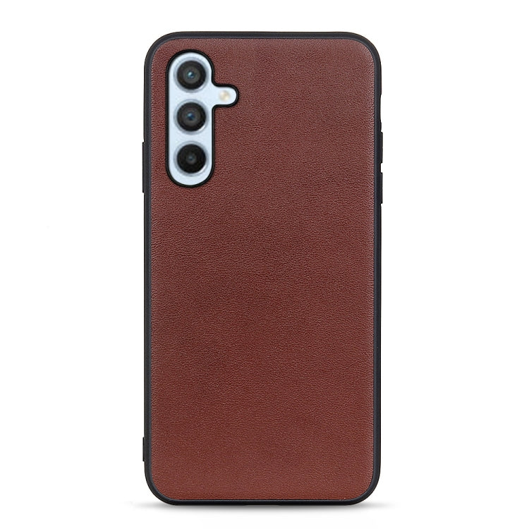 Accurate Hole Lambskin Texture Genuine Leather Phone Case