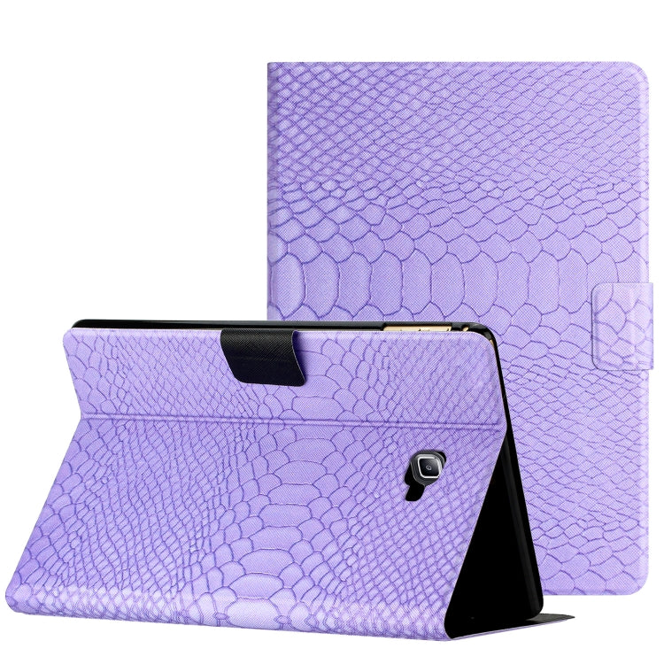 Solid Color Crocodile Texture Leather Smart Tablet Case