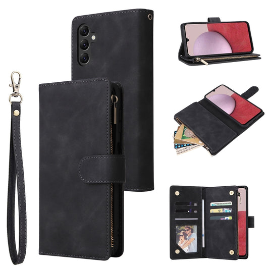 Multifunctional Frosted Zipper Wallet Leather Phone Case