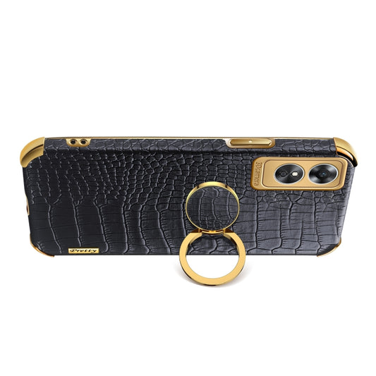 6D Electroplating Crocodile Texture Phone Case With Holder