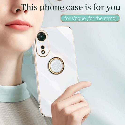 XINLI Straight Edge Electroplate TPU Phone Case with Ring