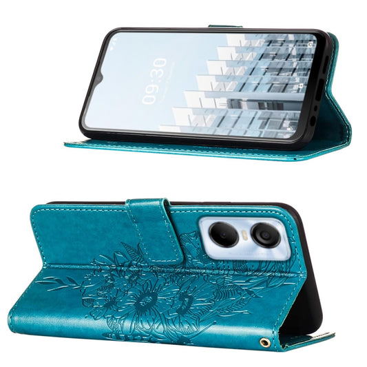Embossed Butterfly Flip Leather Phone Case